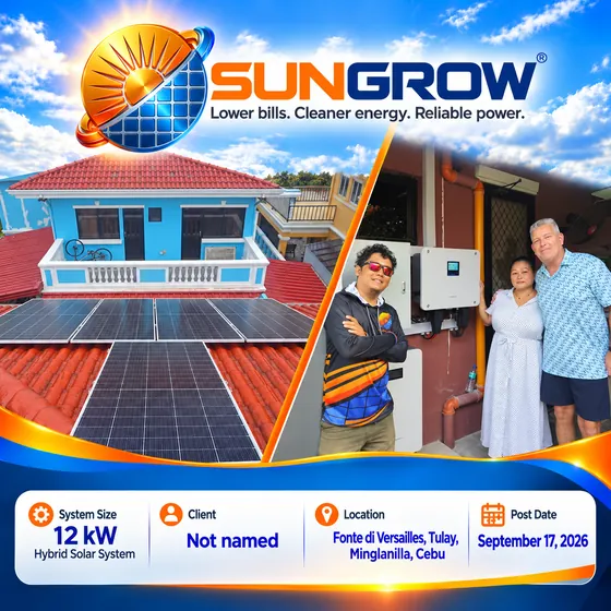 12 kW hybrid solar project flyer, Minglanilla, Cebu