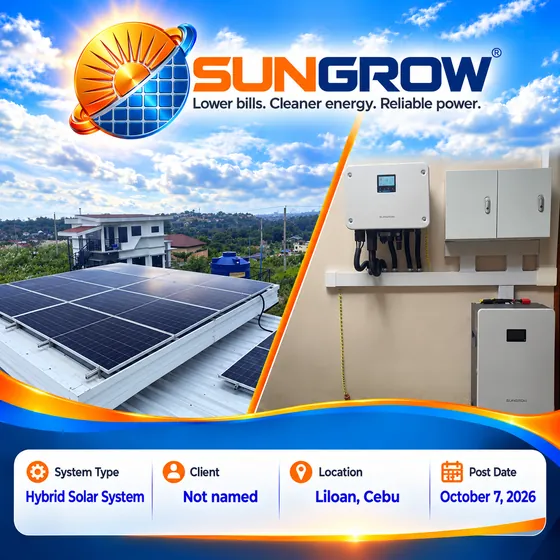 Hybrid solar project flyer, Liloan, Cebu