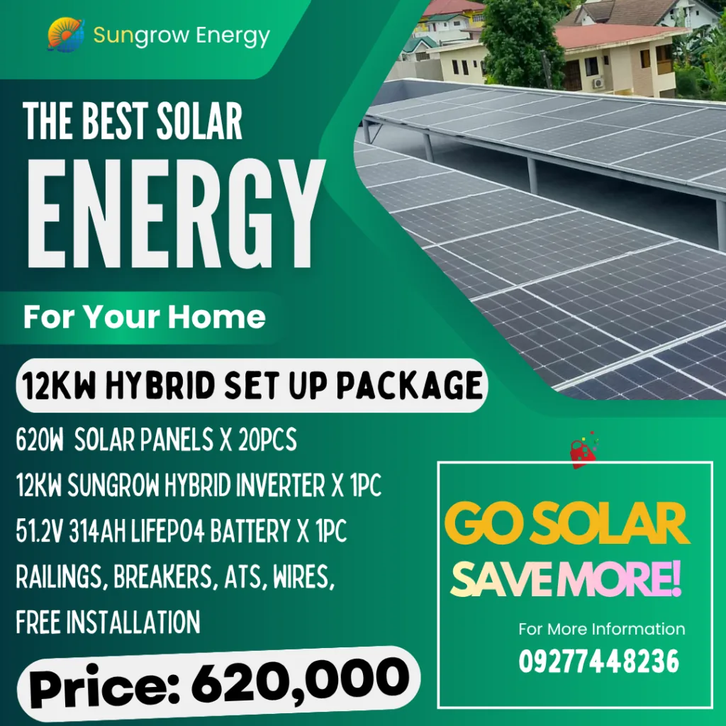 12KW Hybrid Solar Set Up package, price ₱620,000