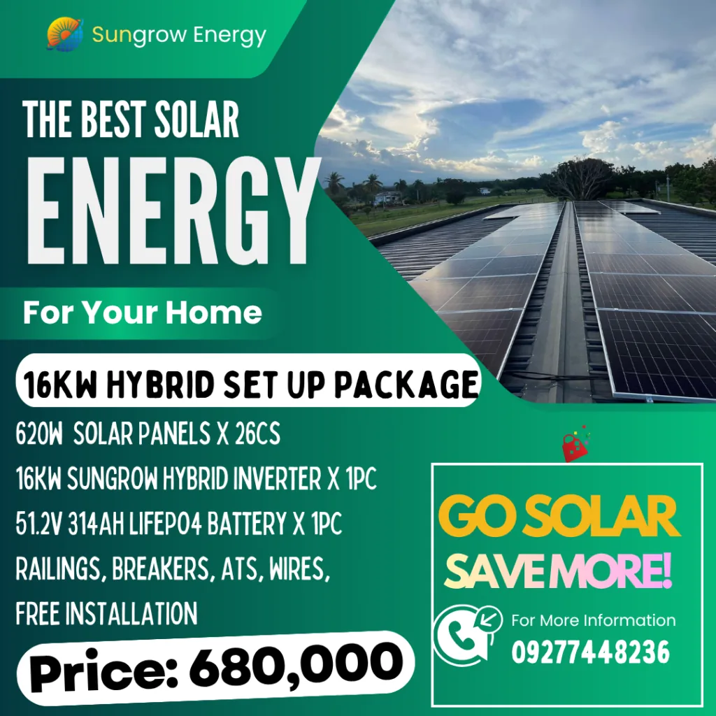 16KW Hybrid Solar Set Up package, price ₱680,000