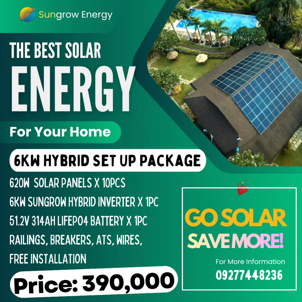 6KW Hybrid Solar Set Up package, price ₱390,000